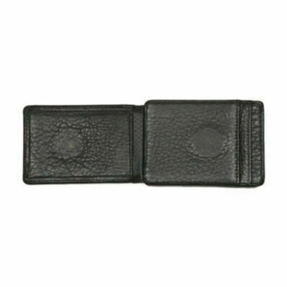 Nike Pebble Leather Wallet Magnetic Closure brand logo accent